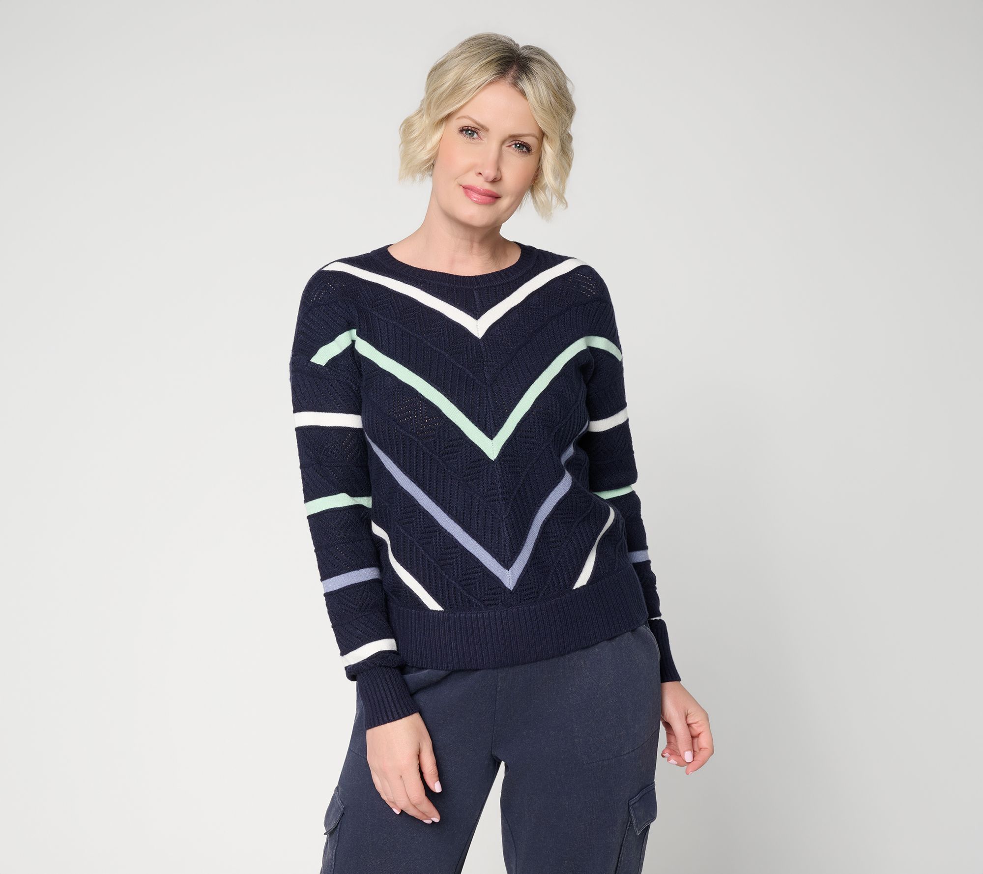 AnyBody Striped Sweater