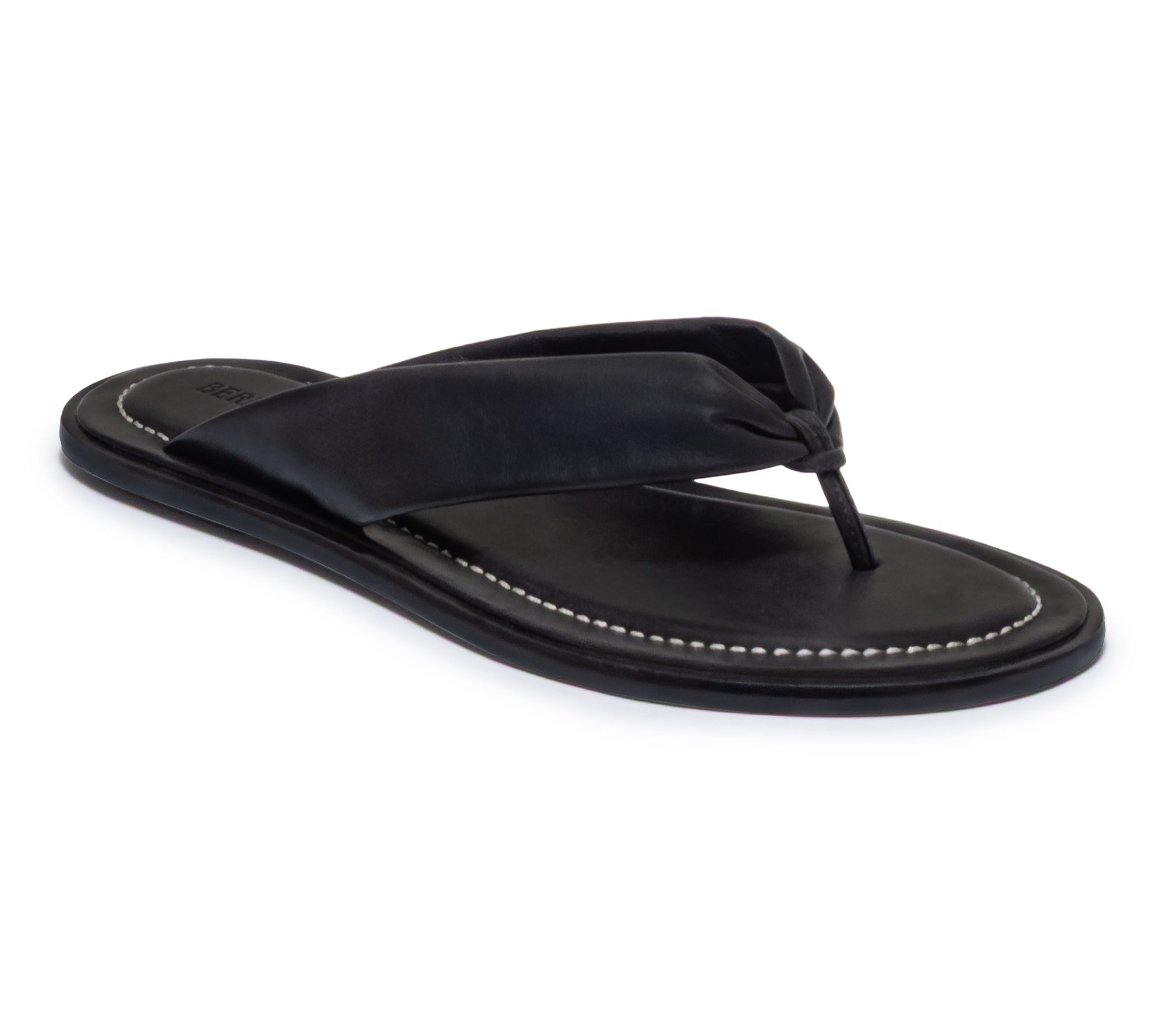 Bernardo Suede Thong Sandal - Salt