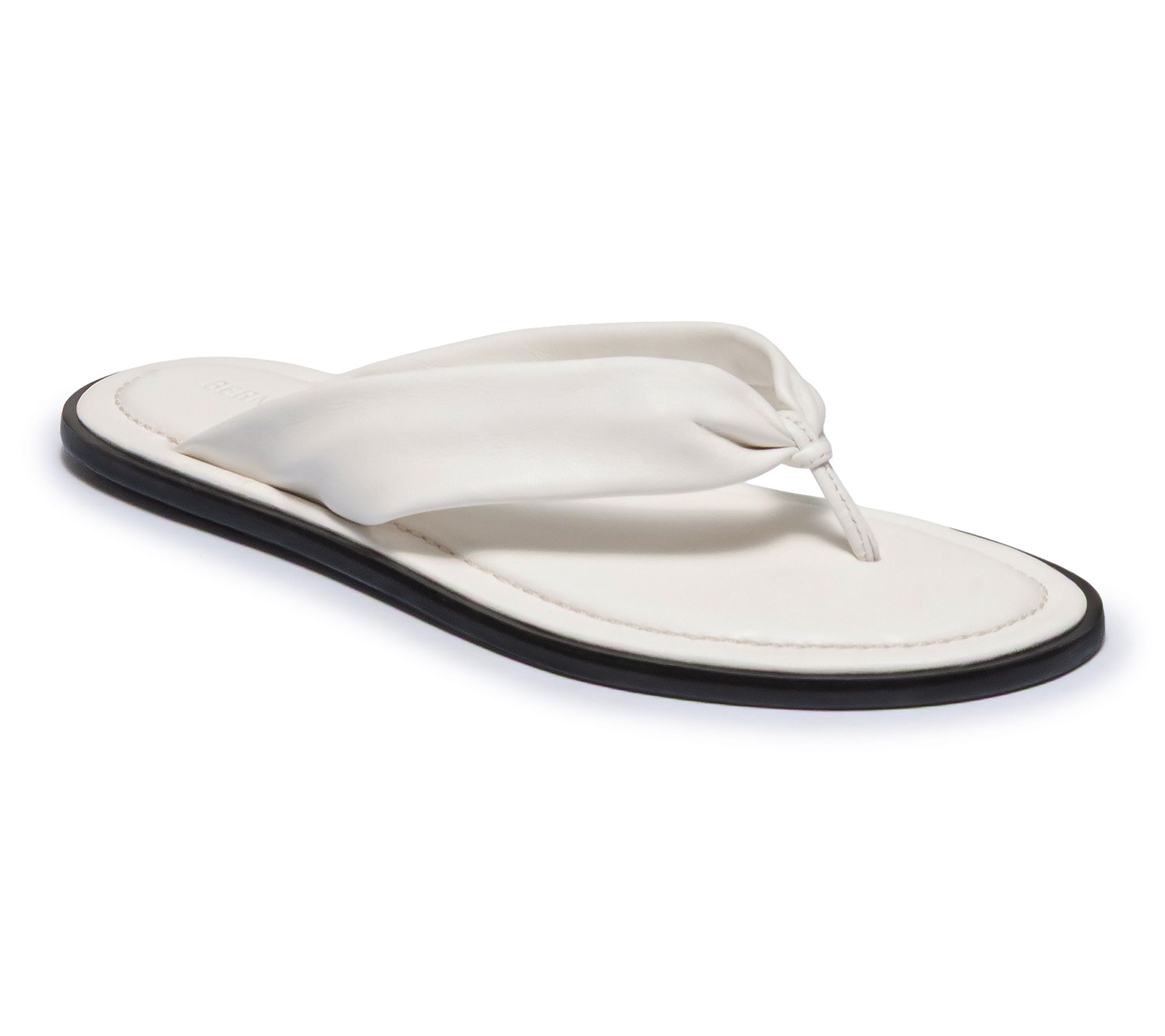 Bernardo Suede Thong Sandal - Salt
