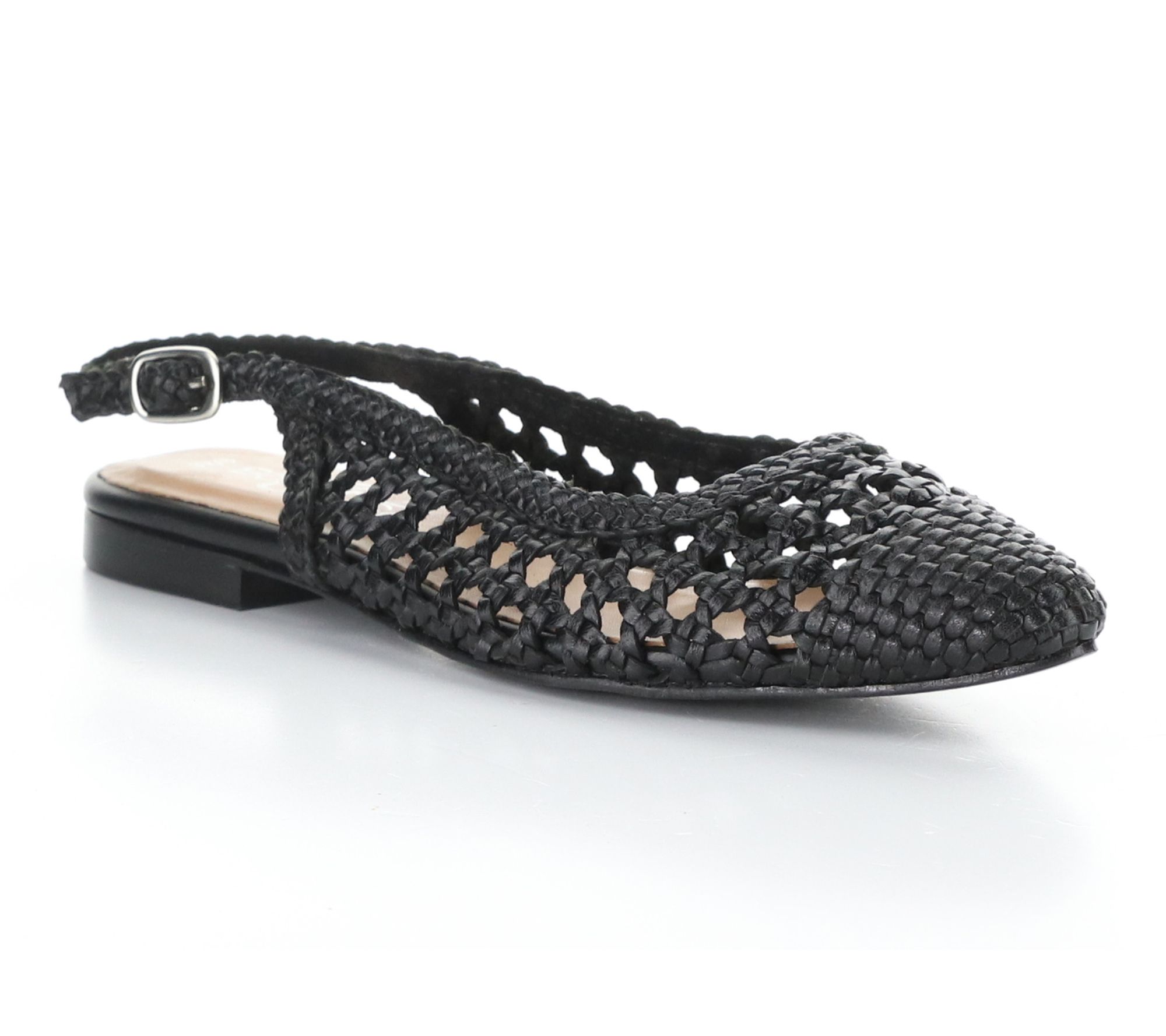 Bos. & Co. Woven Leather Buckle Flats - Willow