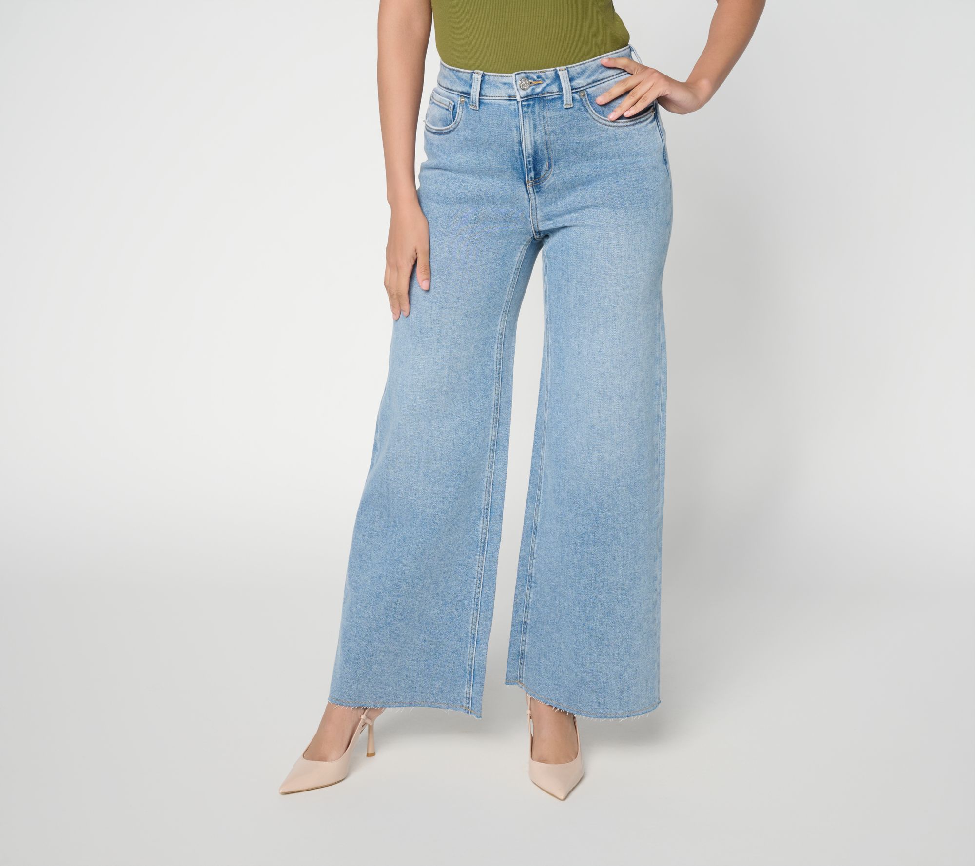 "As Is" Mally Roncal Regular Wide Leg Full Length FierceFlex Jean