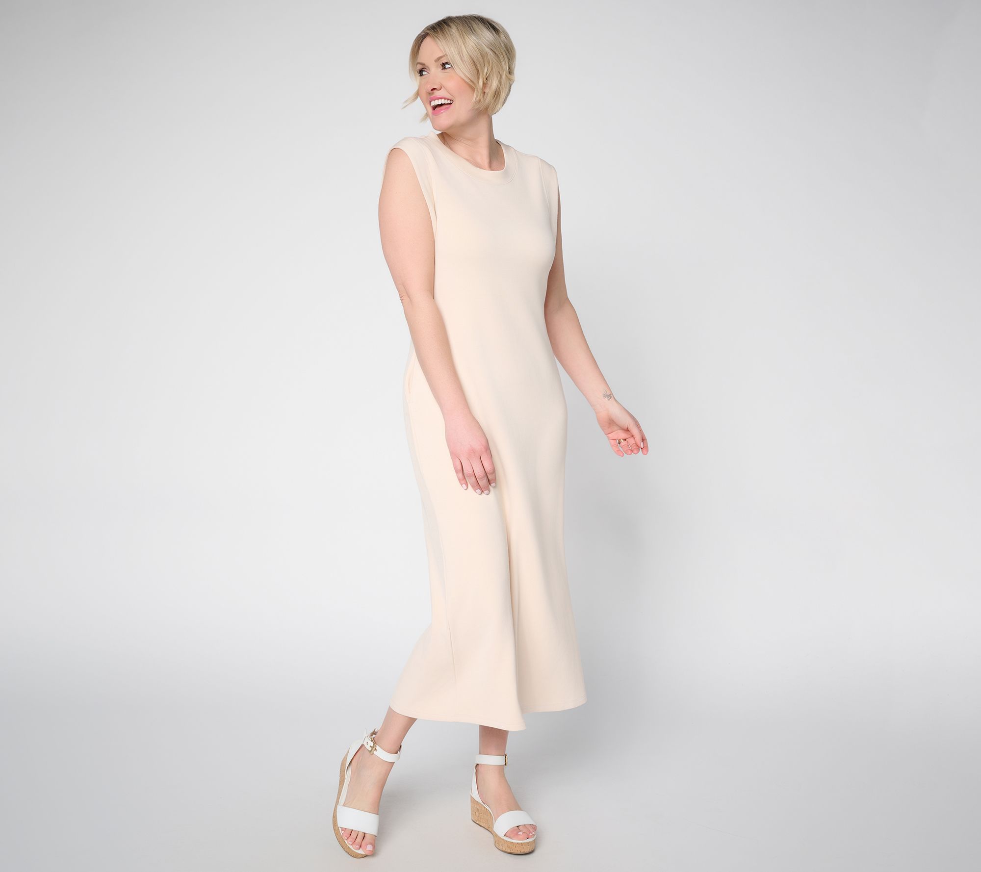"As Is" Belle by Kim Gravel Pet ScubaLuxe Maxi Dress with Bra Blocker