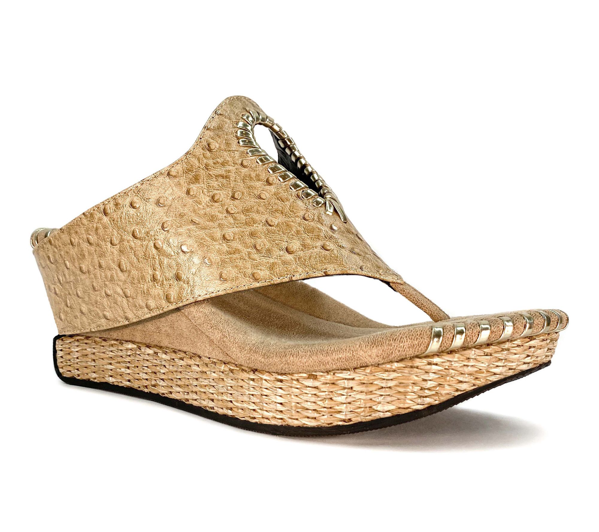 Modzori Lucia Reversible Midwedge Sandal - TanFlips to Black