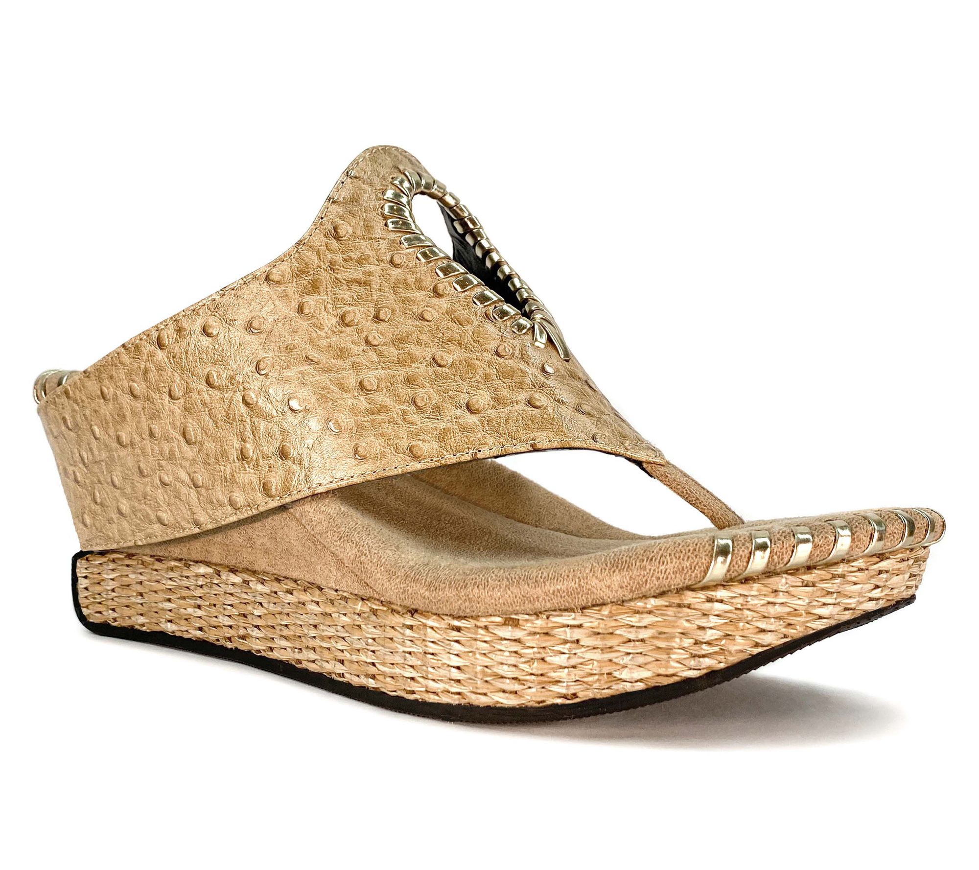 Modzori Lucia Reversible Midwedge Sandal - TanFlips to Black
