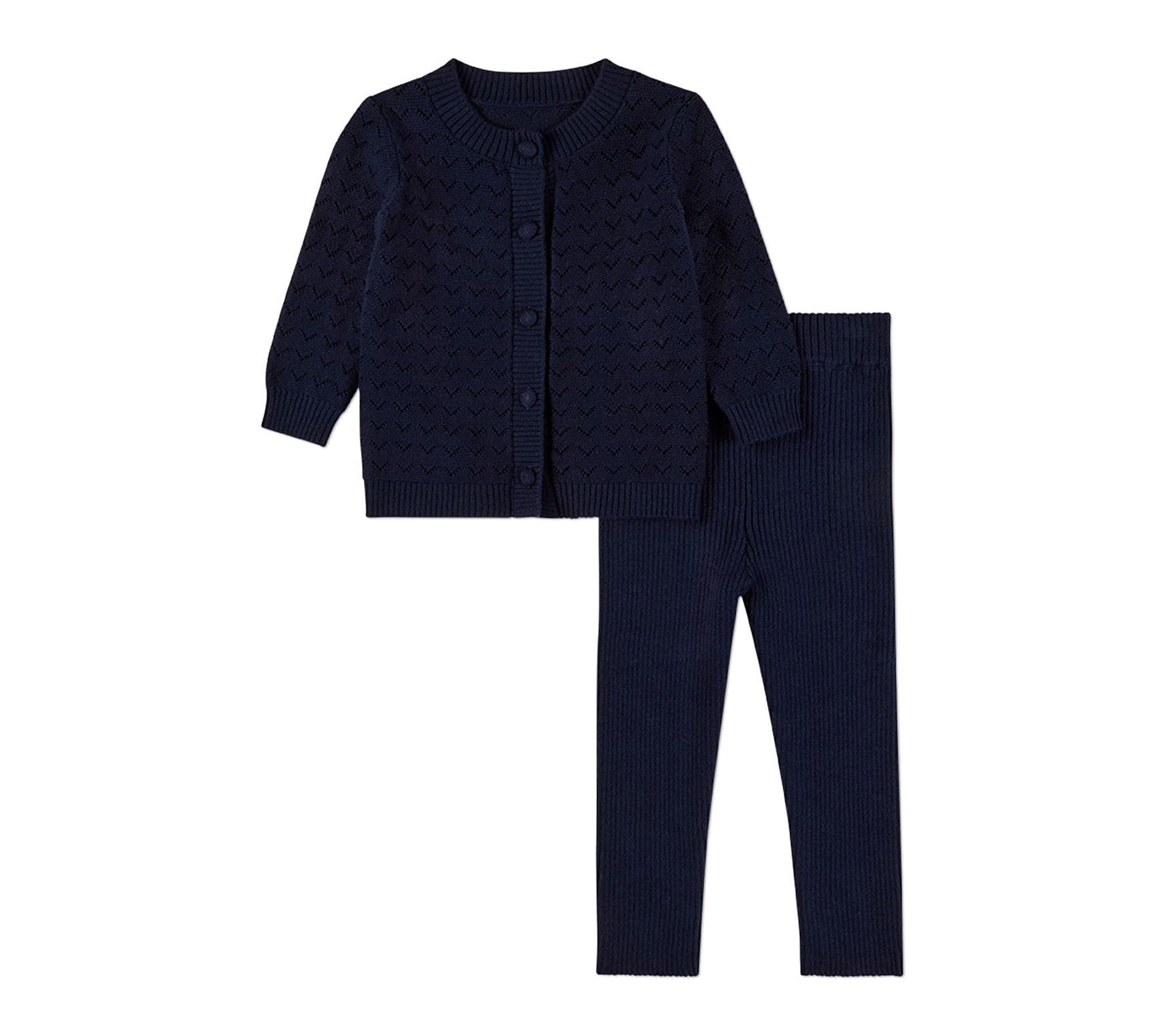 MiniMoi Chevron Knit Cardigan 2 Piece Set