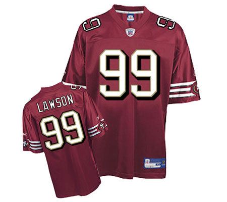 NFL San Francisco 49ers M. Lawson Replica TeamClor Jersey 