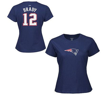 NFL Patriots Women's Tom Brady Name & Number T-Shirt 
