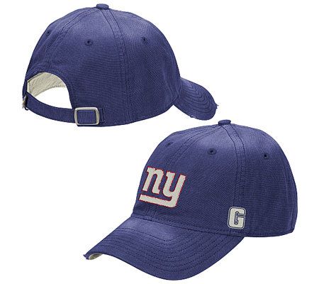 New York Giants NFL Reebok Blue Relaxed Slouch Hat Cap Women's