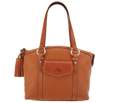 Dooney & Bourke Pebble Leather Pocket Shoulder Bag - Page 1 — QVC.com