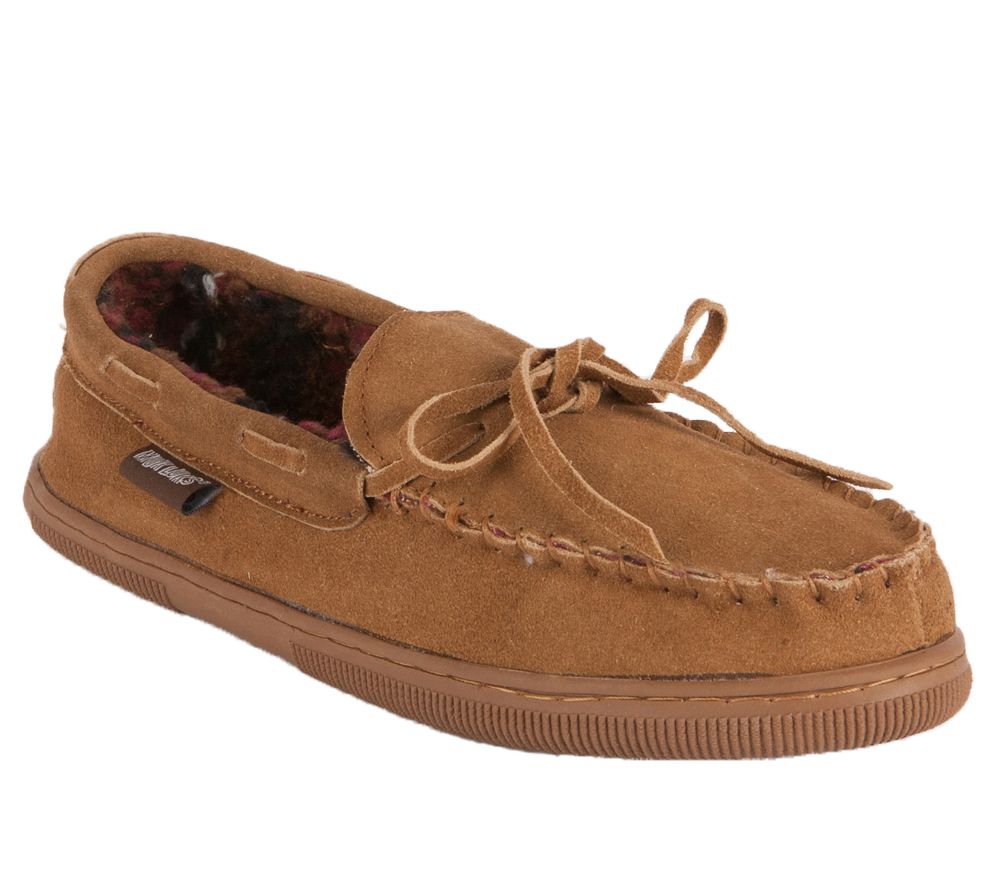 MUK LUKS Men's Printed Berber Suede Moccasins