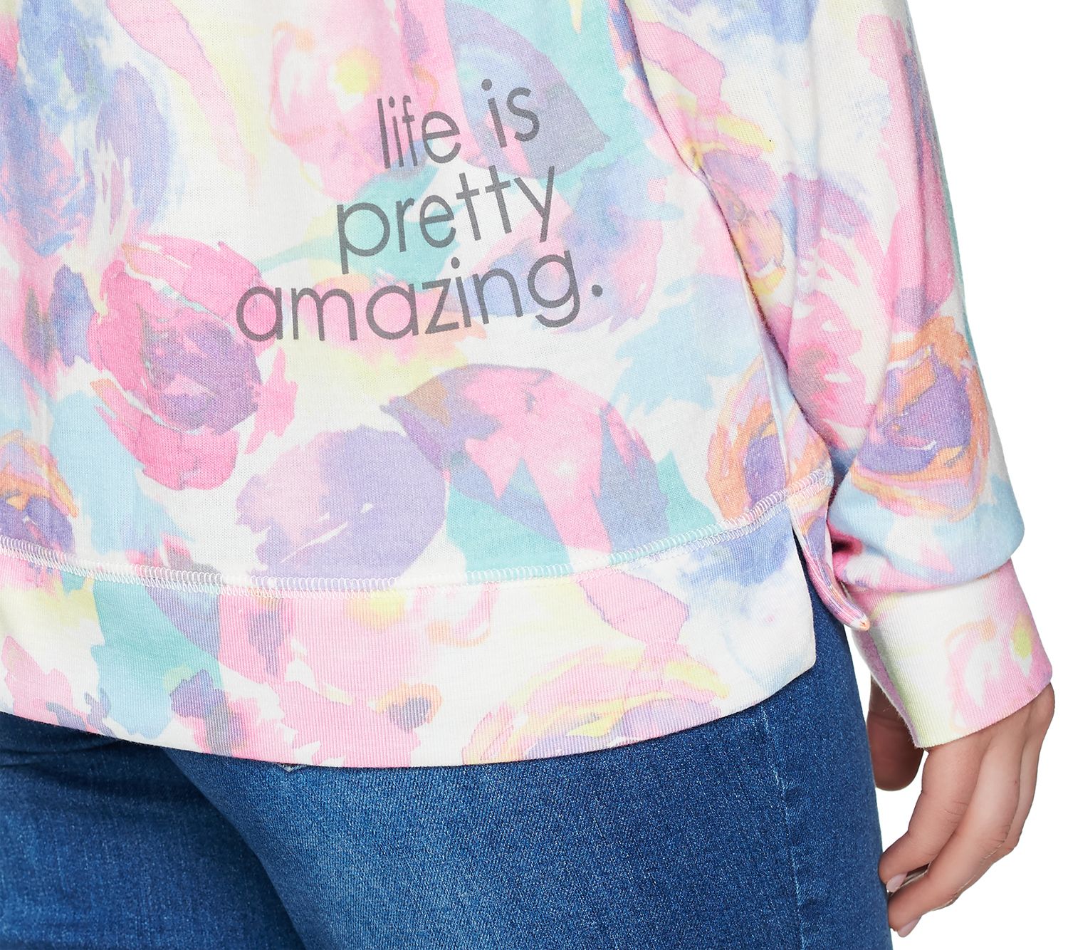 Peace Love World Long Sleeve Comfy Knit Scoop Neck Top