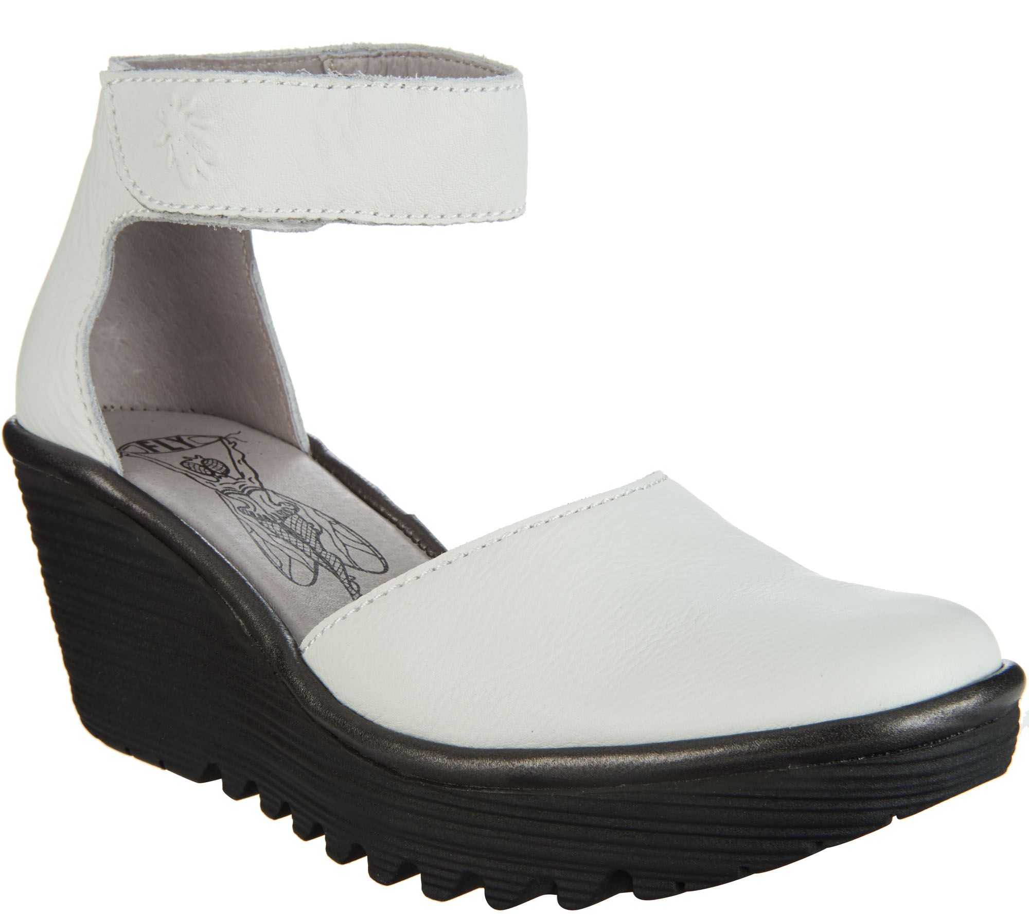 FLY London Leather Closed Toe Wedges - Yand - Page 1 — QVC.com