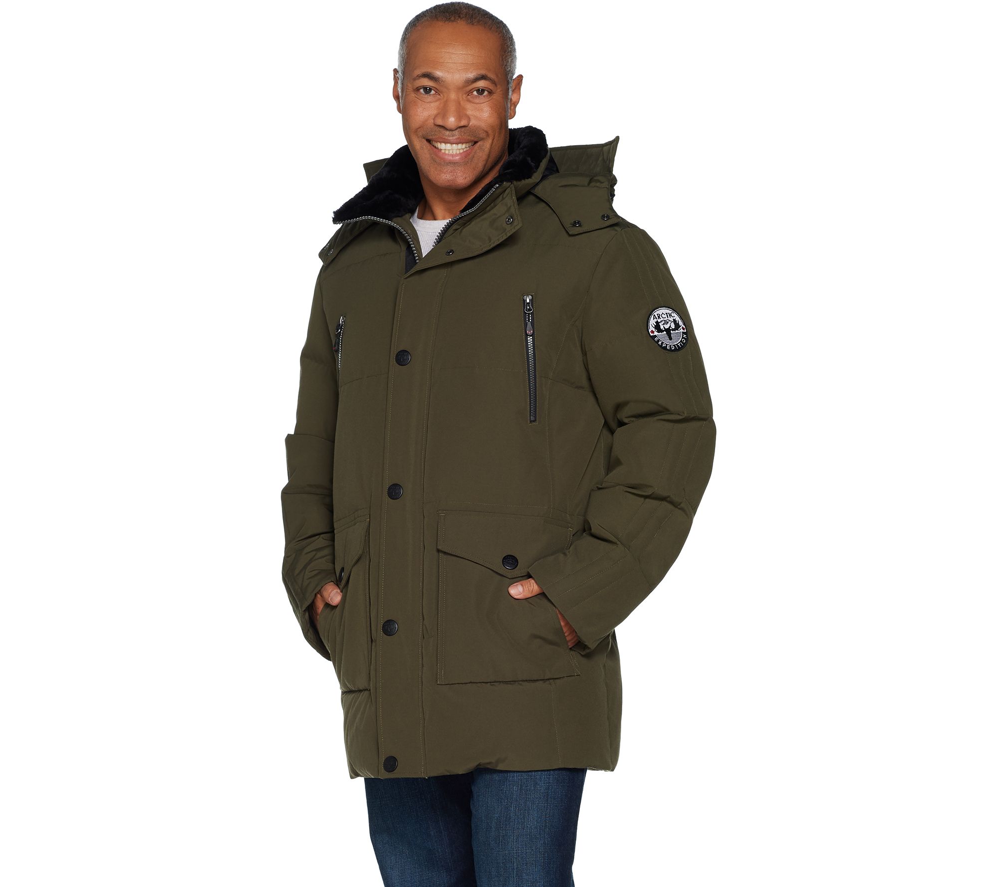 Arctic Expedition Men's Quilted Down Coat - Page 1 — QVC.com