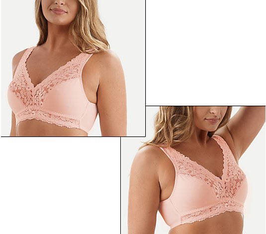 Breezies Set of Two Soft Support Lace Bras