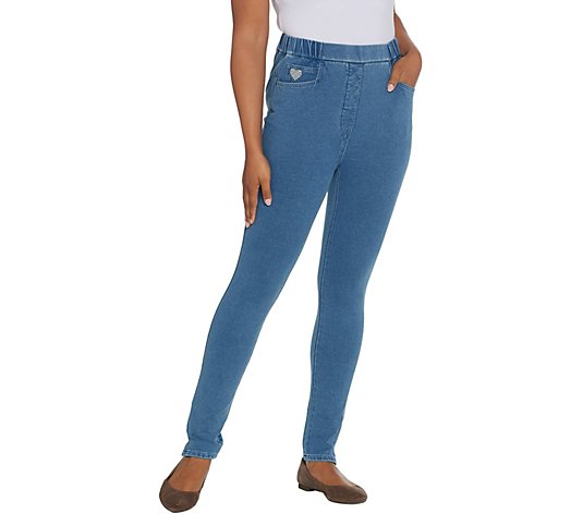 Quacker Factory DreamJeannes Pull-On Leggings with Pockets
