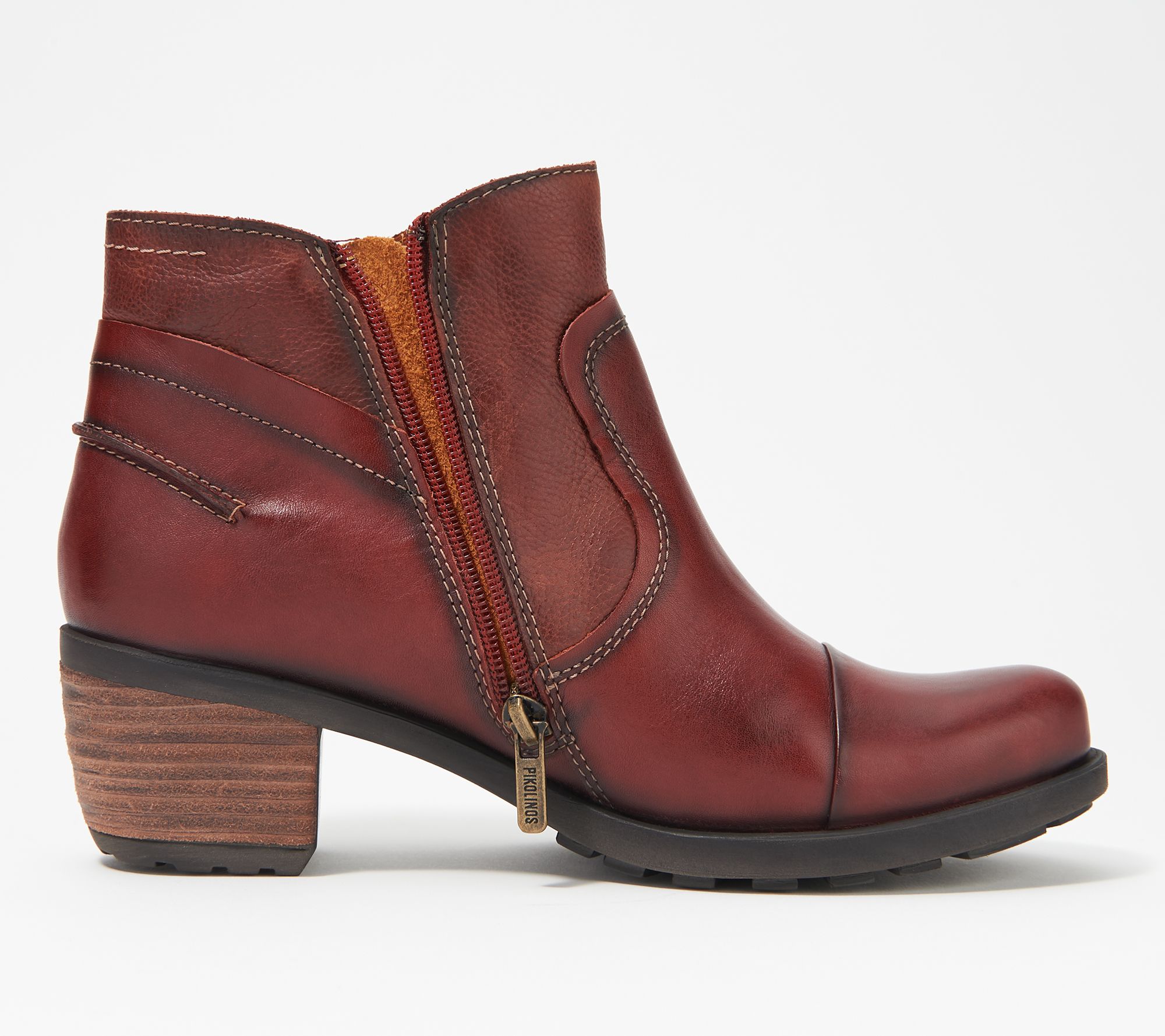 Pikolinos Leather Side Zip Ankle Boots - QVC.com
