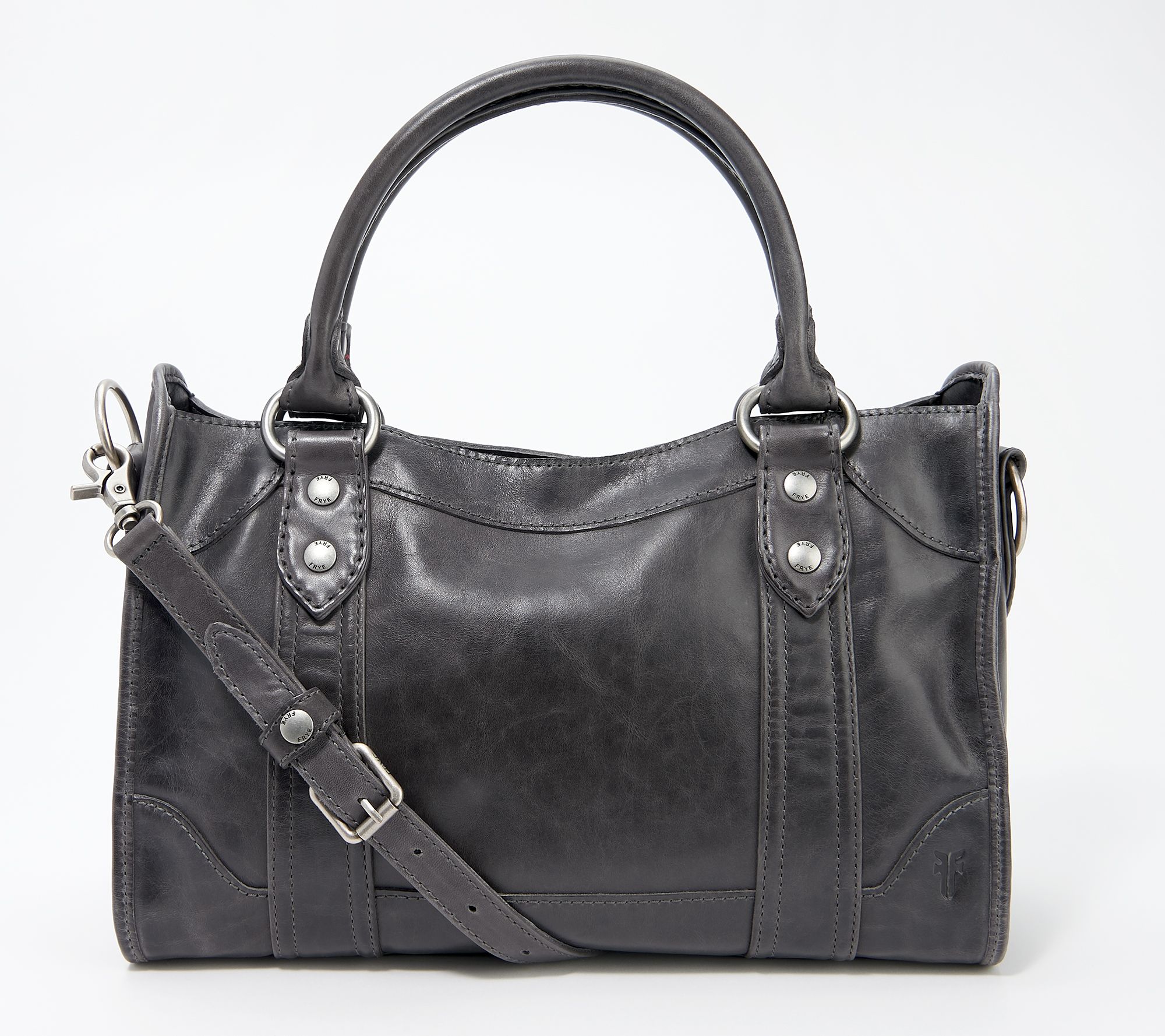 Frye Leather Melissa Satchel Handbag QVC