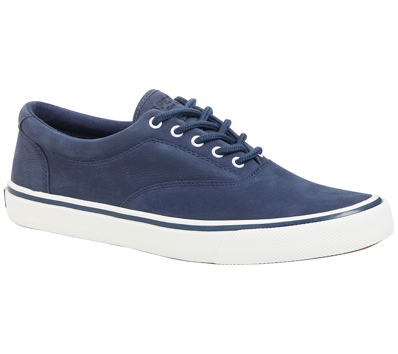 Sperry Men's Striper Washable Leather Sneakers - QVC.com