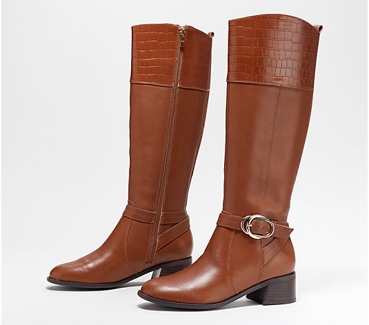 Marc Fisher Wide Calf Leather Tall Shaft Boots - Hailin