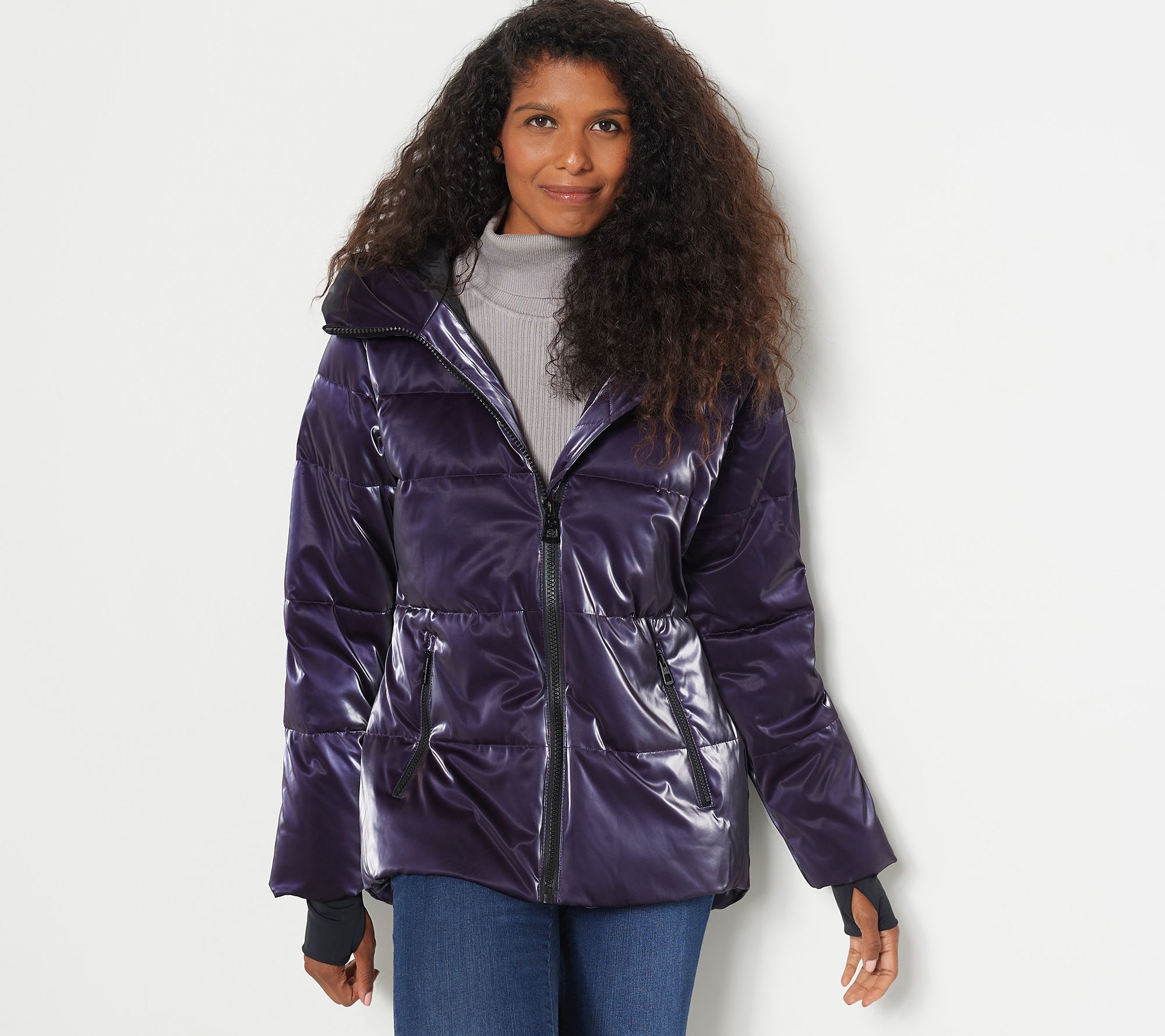 Lightweight Jacket with Shiny Iridescent Effect, for Girls - grey light  metallized, Girls