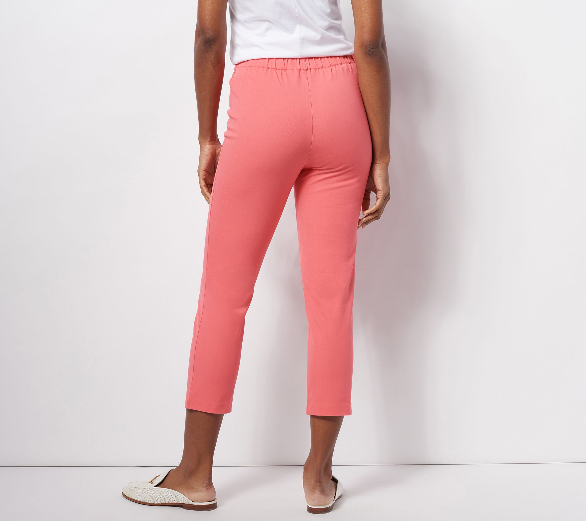 As Is Isaac Mizrahi Live! Pet24/7 Stretch Ankle Pants w/ Button Detail 