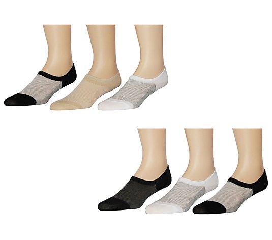 Alexander Julian S/6 Men's Cotton Mesh Liner Socks - Grey