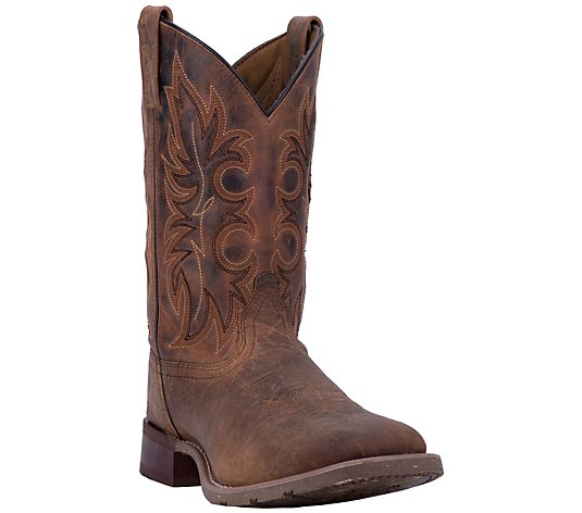Laredo Men's Leather Broad Square Toe Boots - Durant