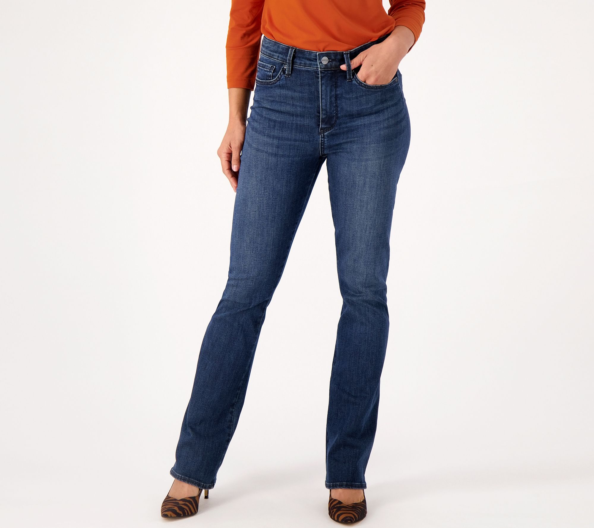 NYDJ Le Silhouette High Rise Slim Bootcut Jeans- Precious 