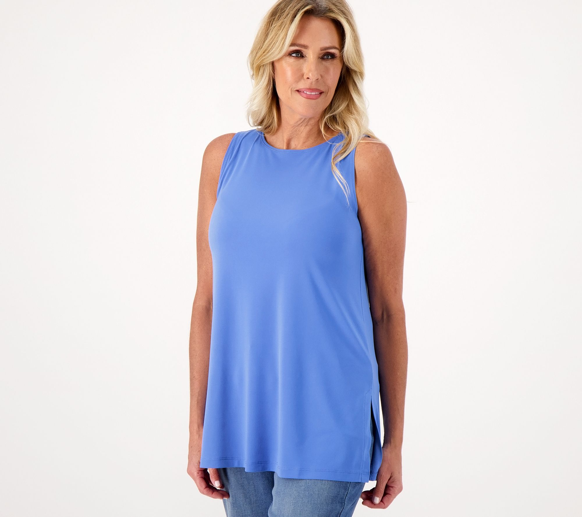 Susan Graver Modern Essentials Reg Liquid Knit A-Line Tunic