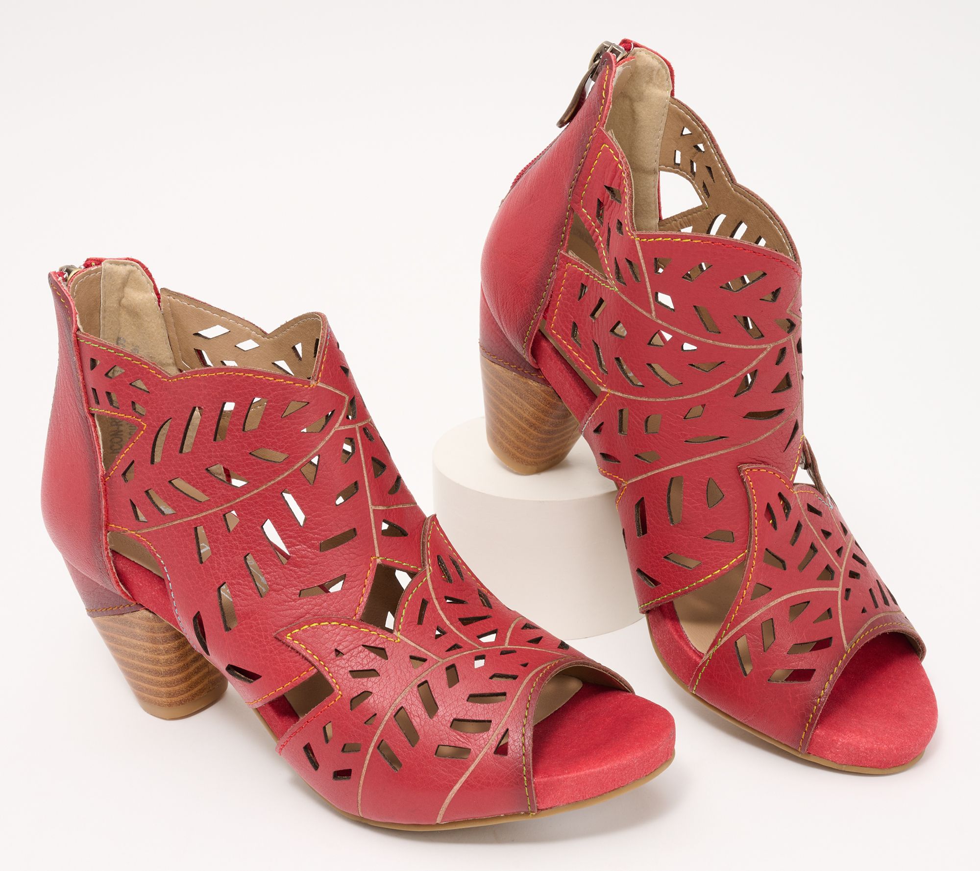 L'Artiste by Spring Leather Heeled Sandals - Icon QVC.com