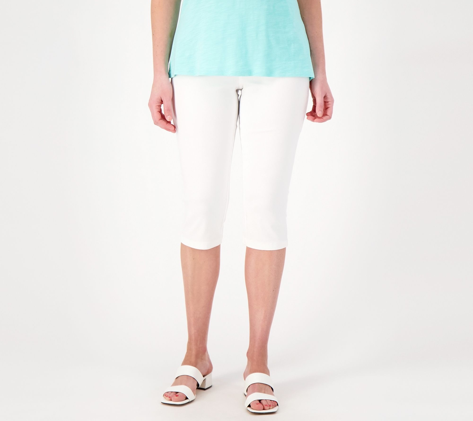 Belle by Kim Gravel Petite Citi Twill Capri Pants