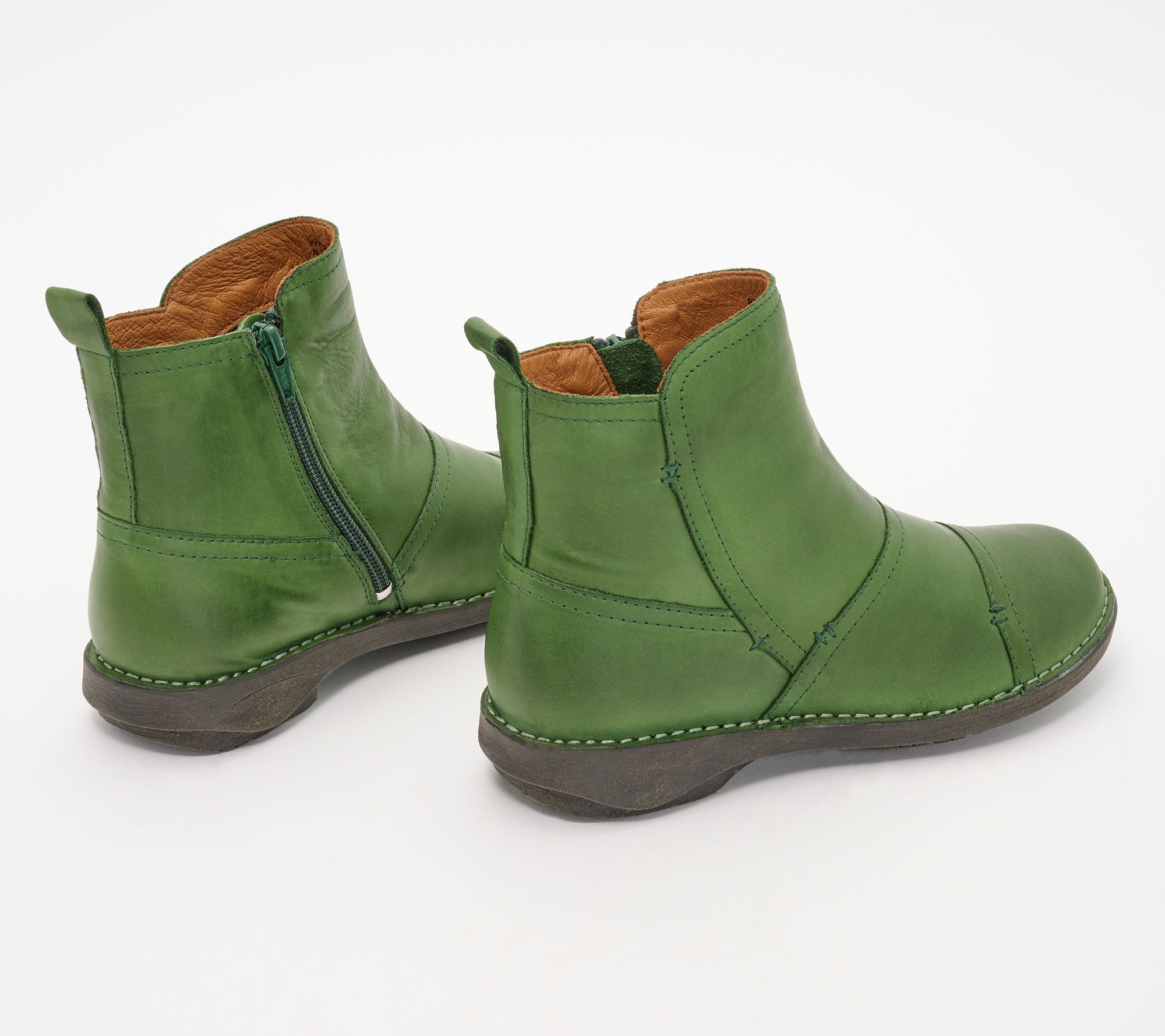 Miz Mooz Leather Ruched Ankle Boots - Pyper - QVC.com