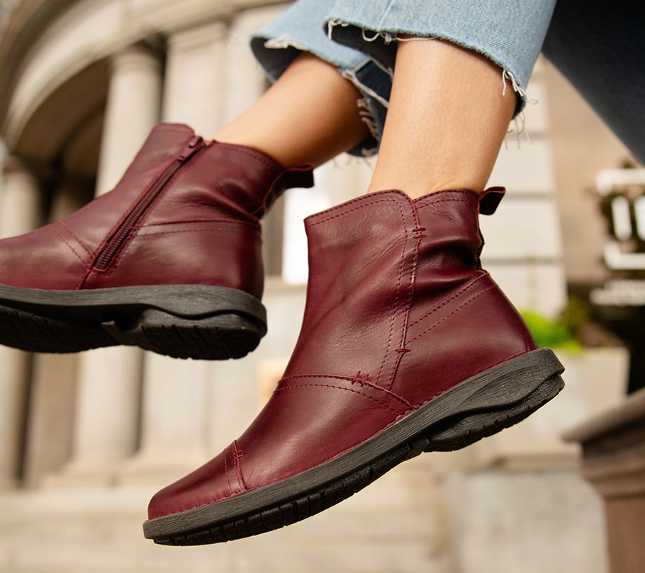 Miz Mooz Leather Button Ankle Boots - Louise on QVC 