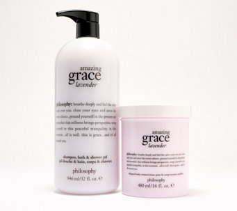 philosophy supersize grace twist shower gel and whipped body creme duo