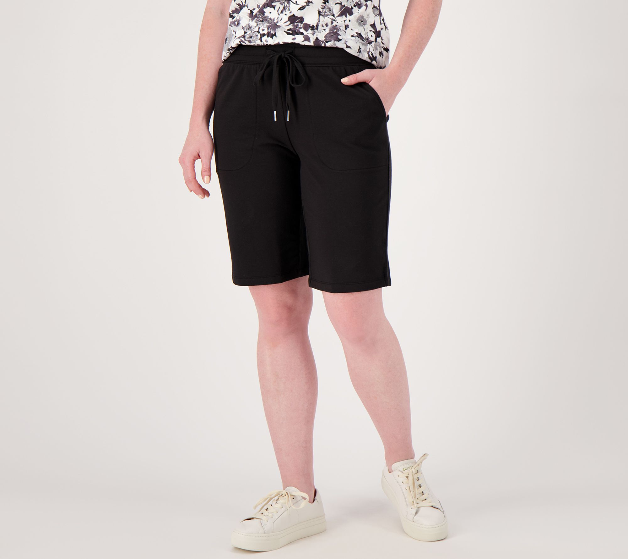 "As Is" Denim & Co. Active French Terry Pull-On Bermuda Shorts
