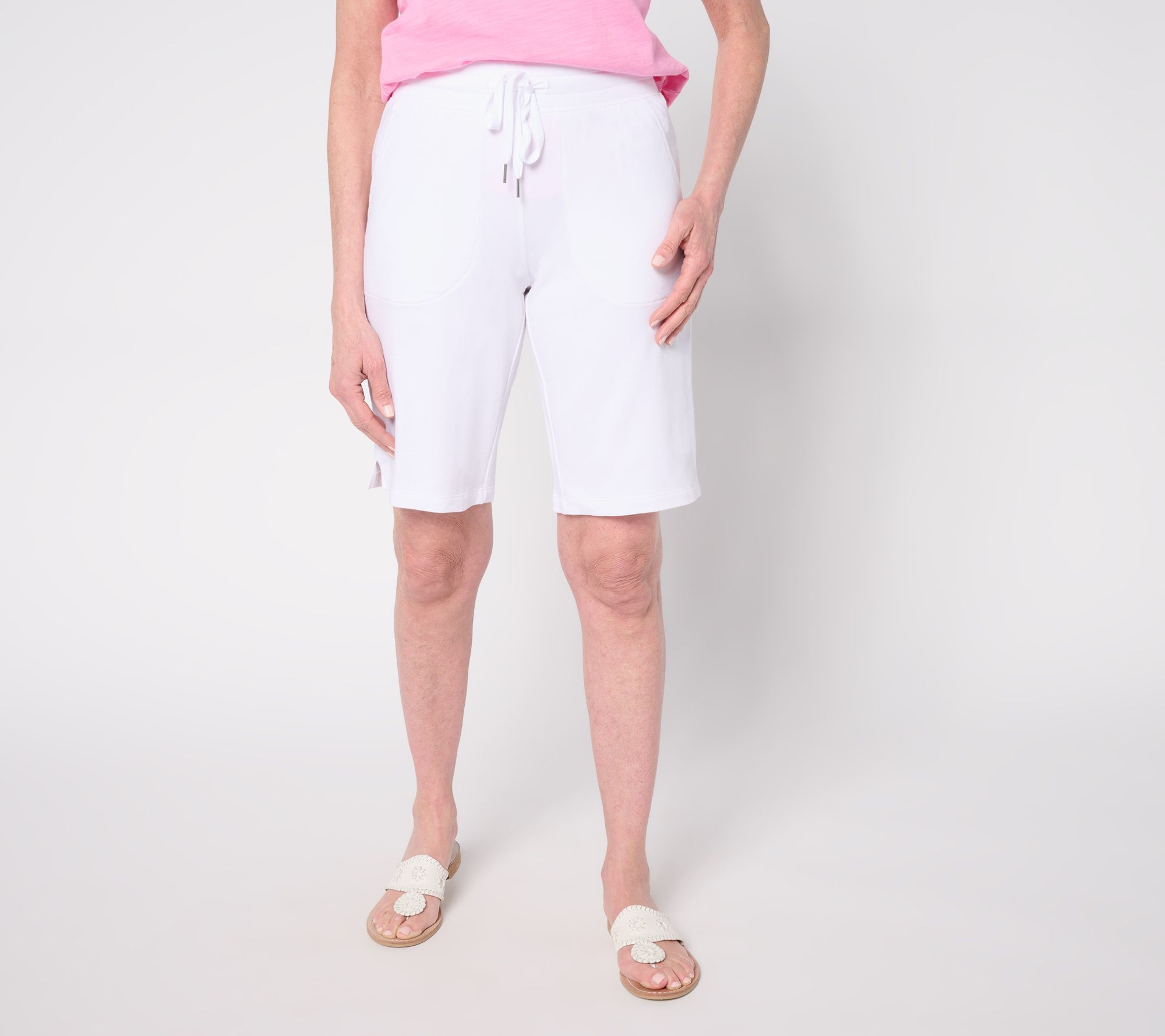 "As Is" Denim & Co. Active French Terry Pull-On Bermuda Shorts