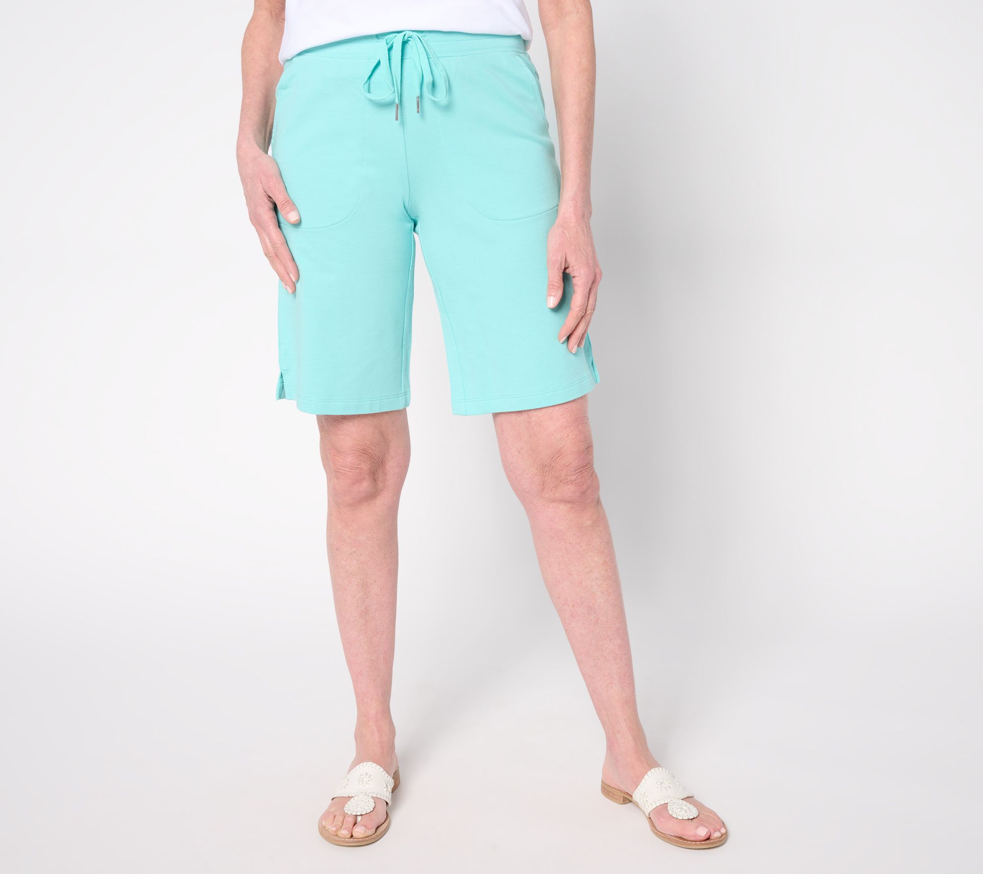 "As Is" Denim & Co. Active French Terry Pull-On Bermuda Shorts