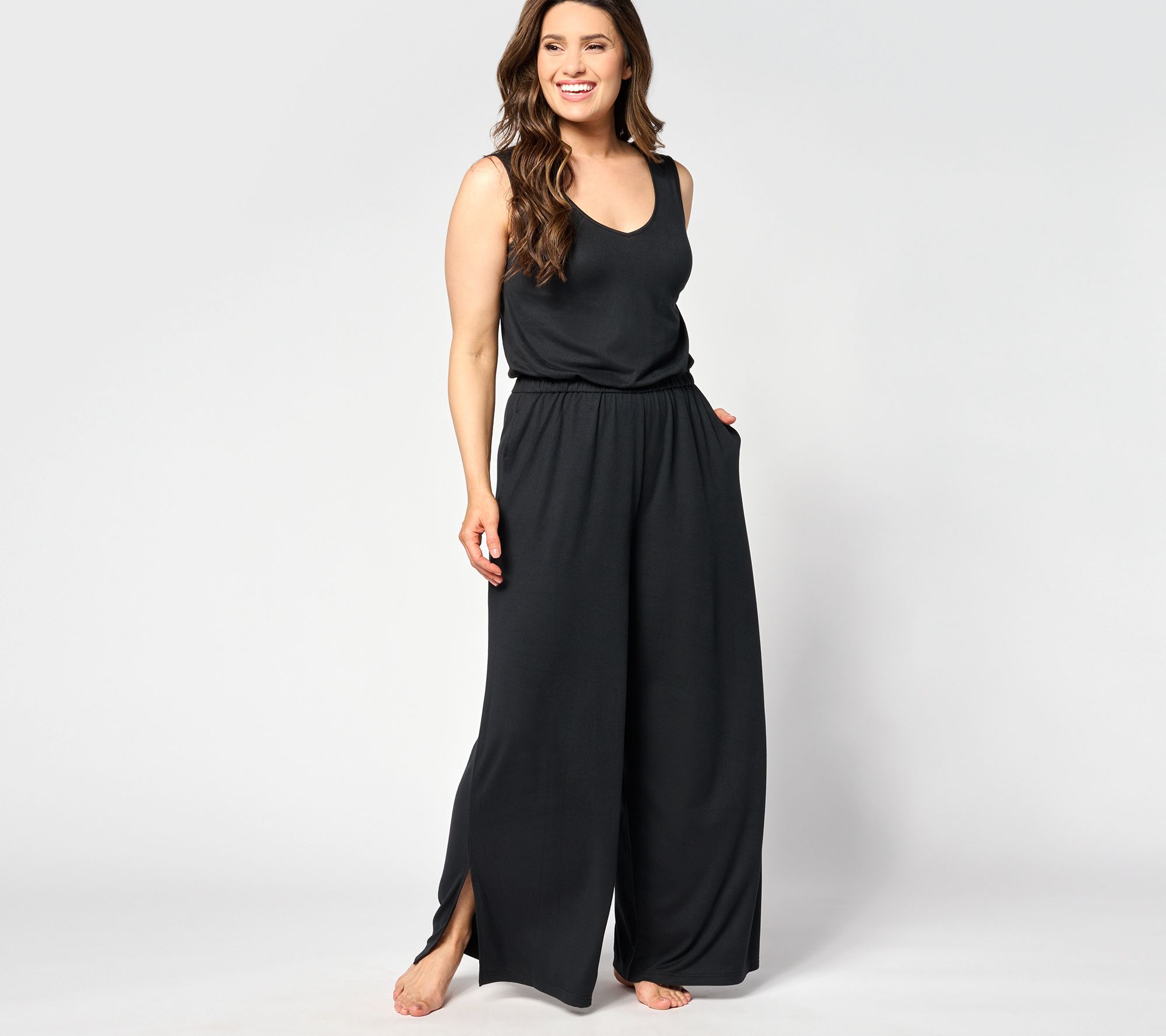 Bumblebella by Jill Martin Petite Dreamy Jersey Wide-Leg Jumpsuit