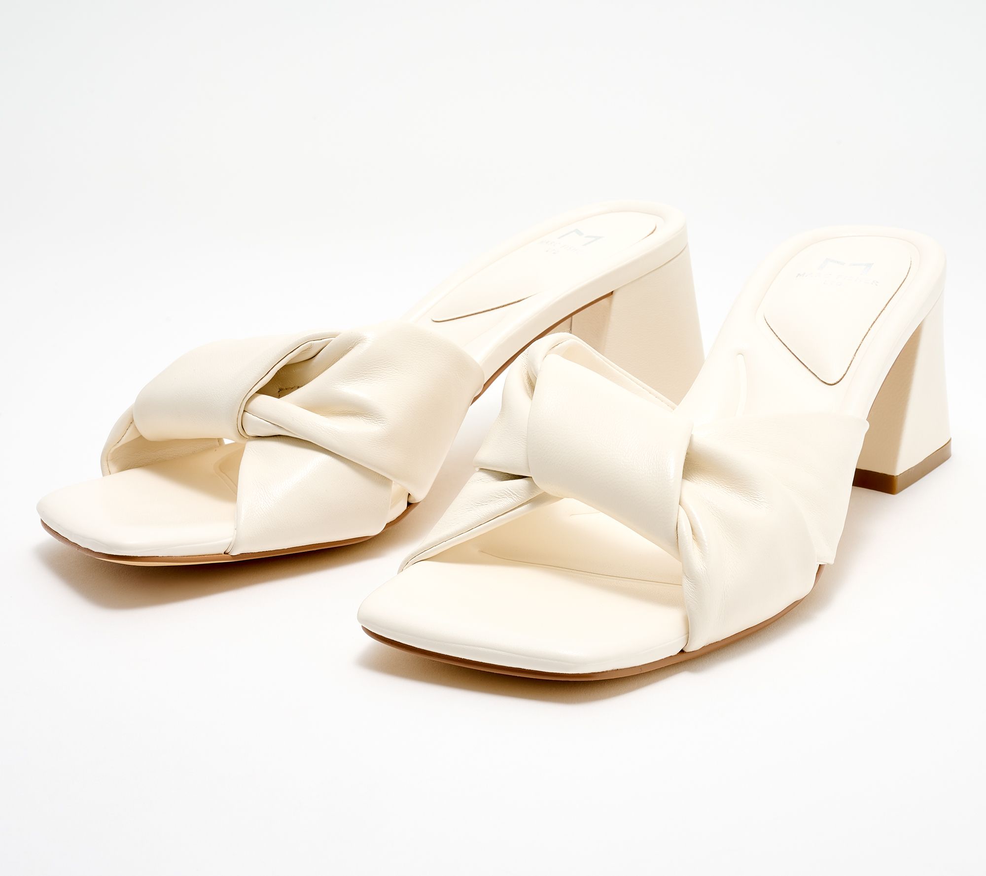 "As Is" Marc Fisher LTD Twist Knot Leather Sandals - Calia