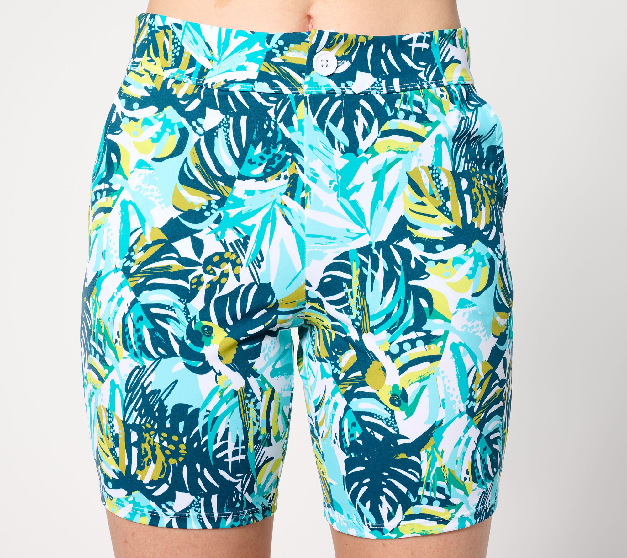 Denim & Co. Beach Regular Functional Button Cover Up Shorts