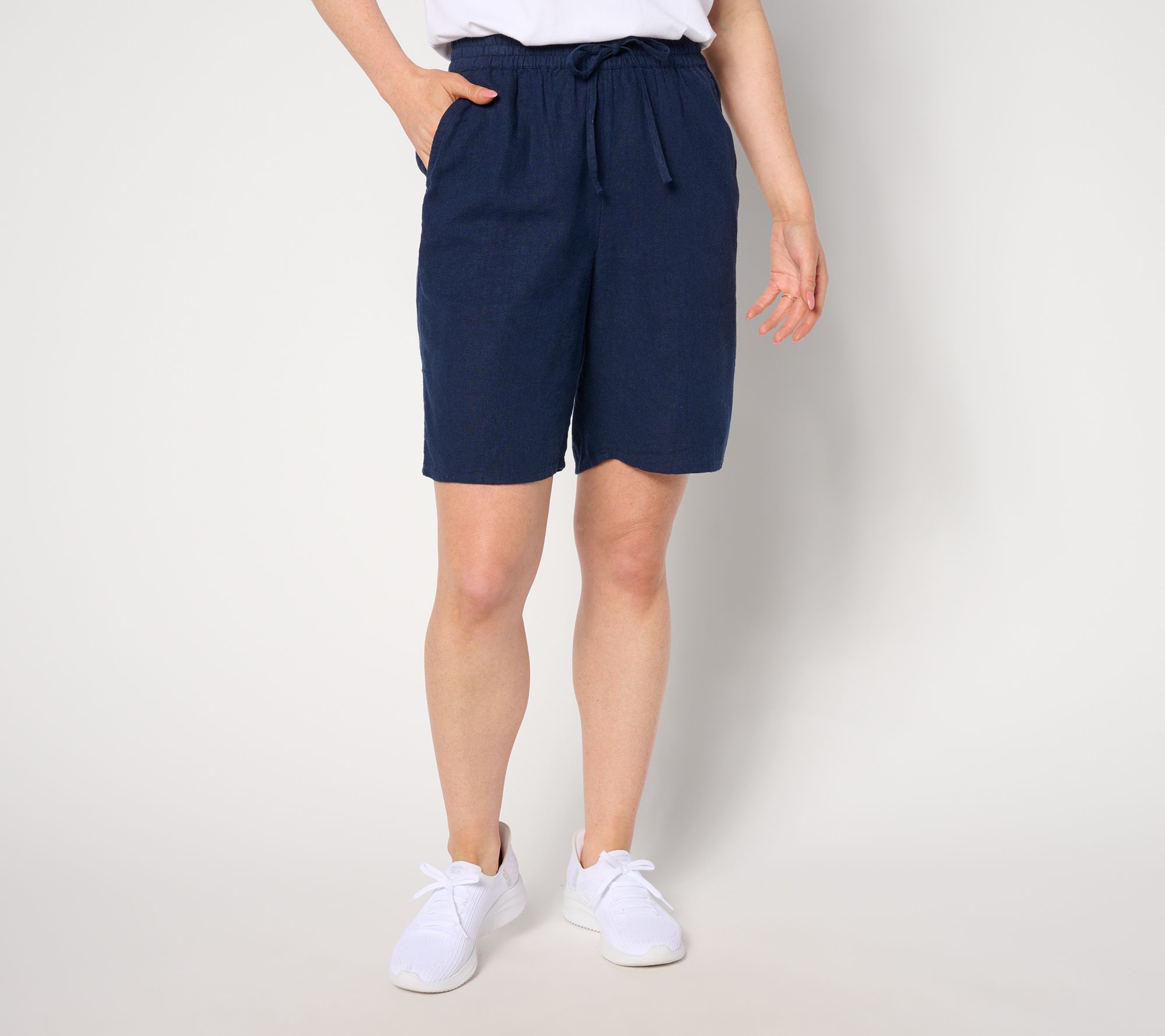 Denim & Co. Naturals Linen Blend Relaxed Short