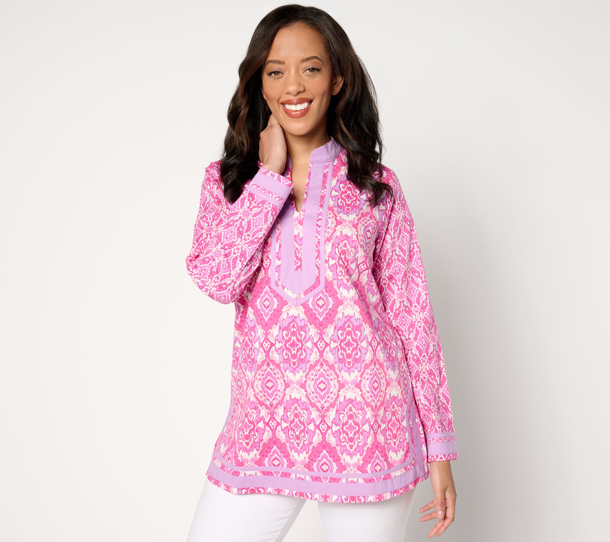  Bellisima by Kim Gravel Boutique Ribbon Trim Tunic - A646031