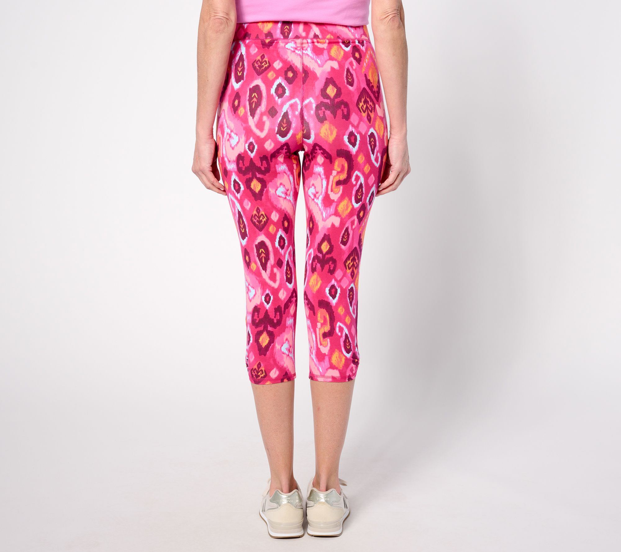 Denim& Co. Active Regular Printed Duo Stretch Capri Legging - QVC.com