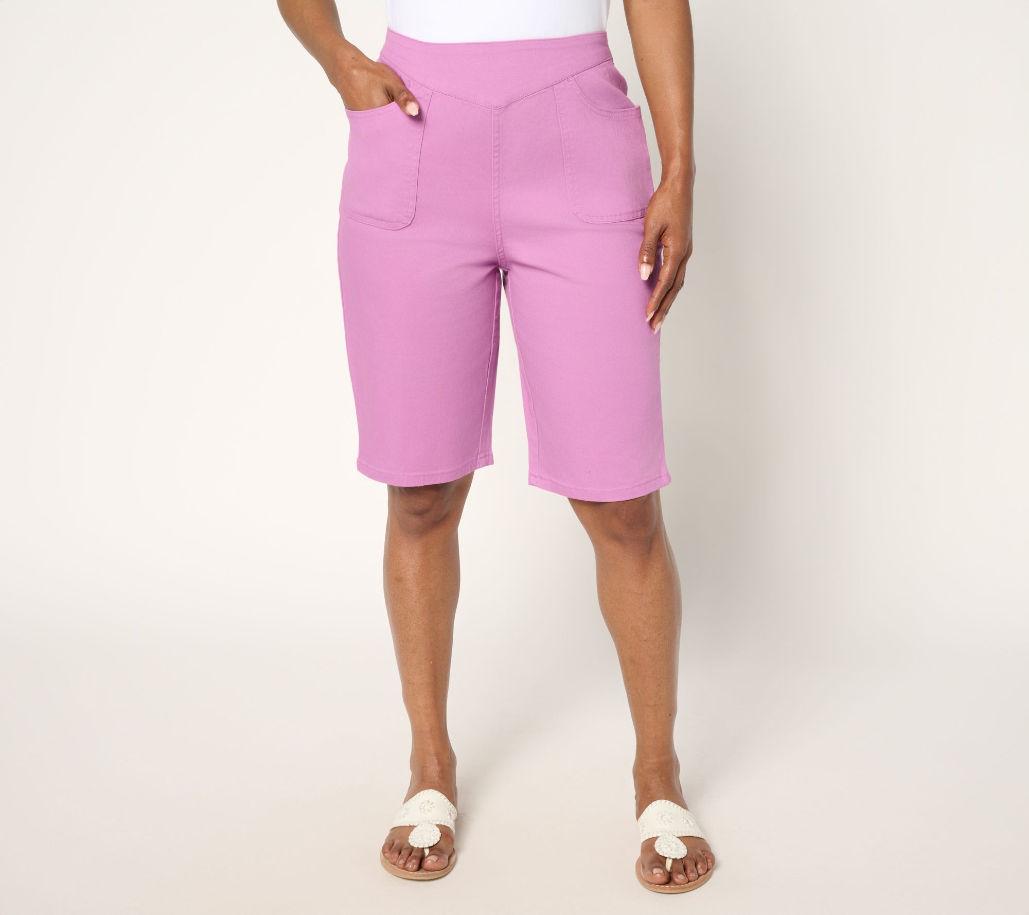 Denim & Co. Petite "How Timeless" Bermuda Short