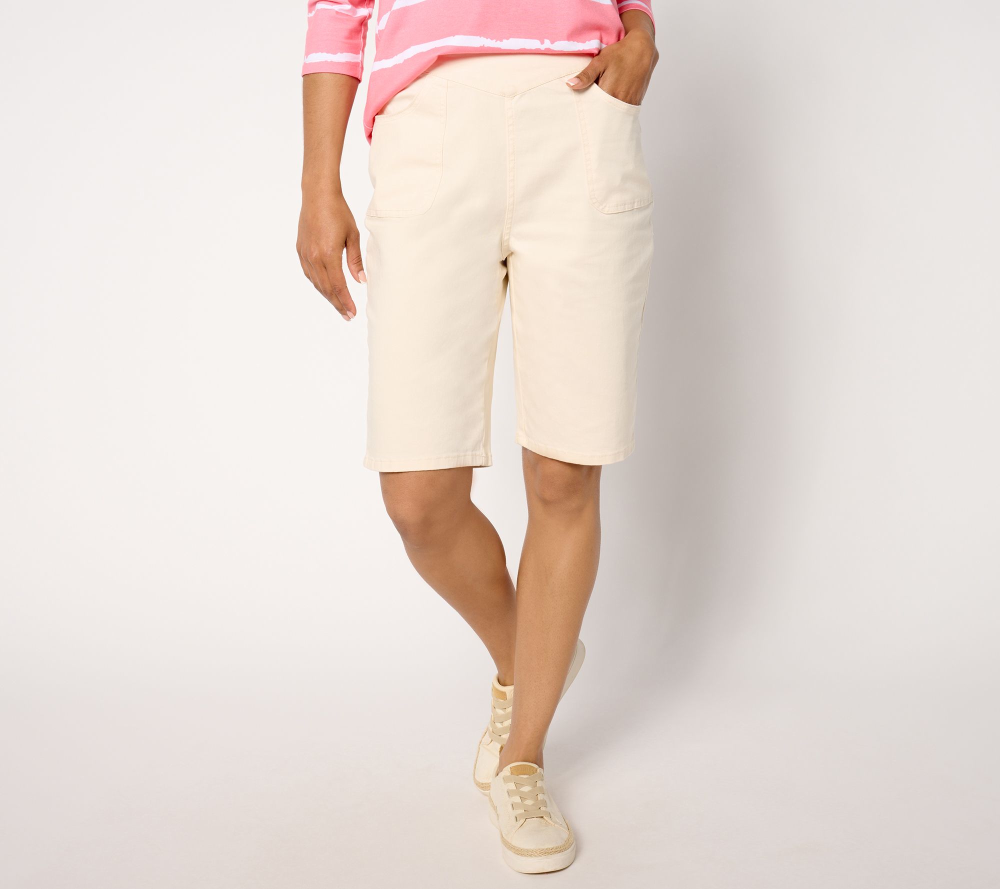 Denim & Co. Petite "How Timeless" Bermuda Short