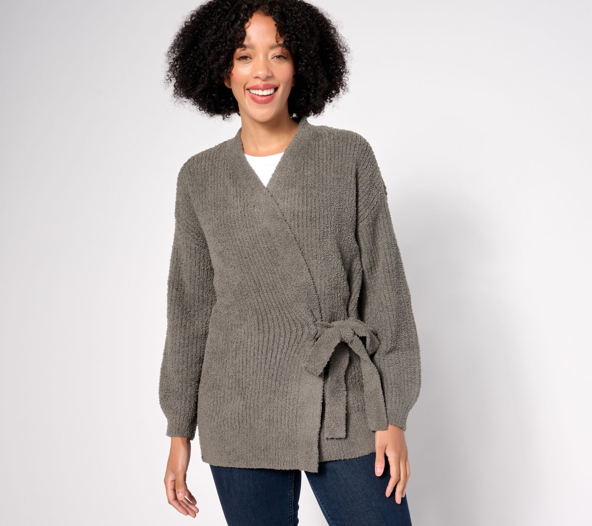 Barefoot Dreams CozyChic Side-Tie Cardigan