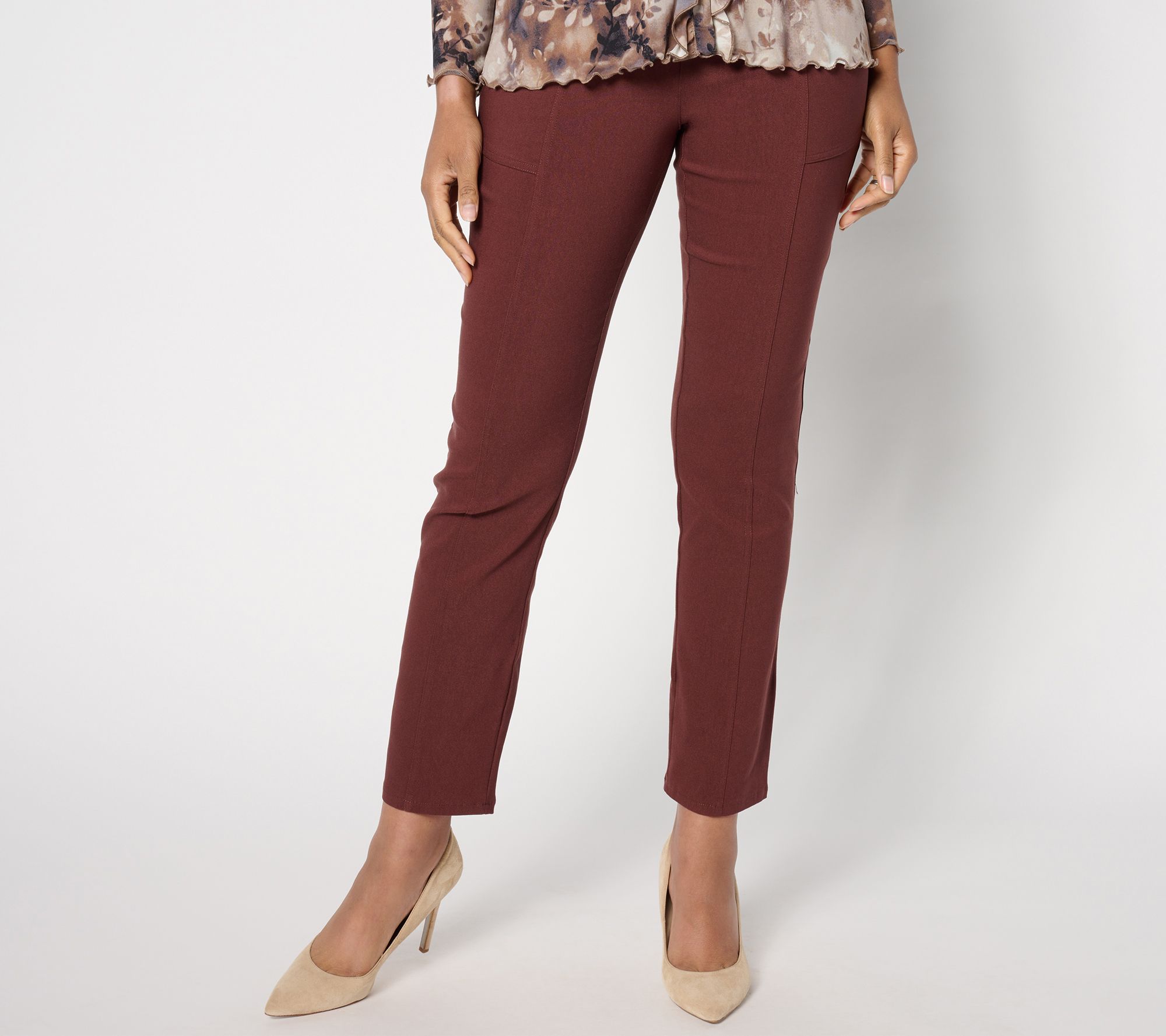 LOGO by Lori Goldstein Petite AnyWEAR Stretch Utility Pant