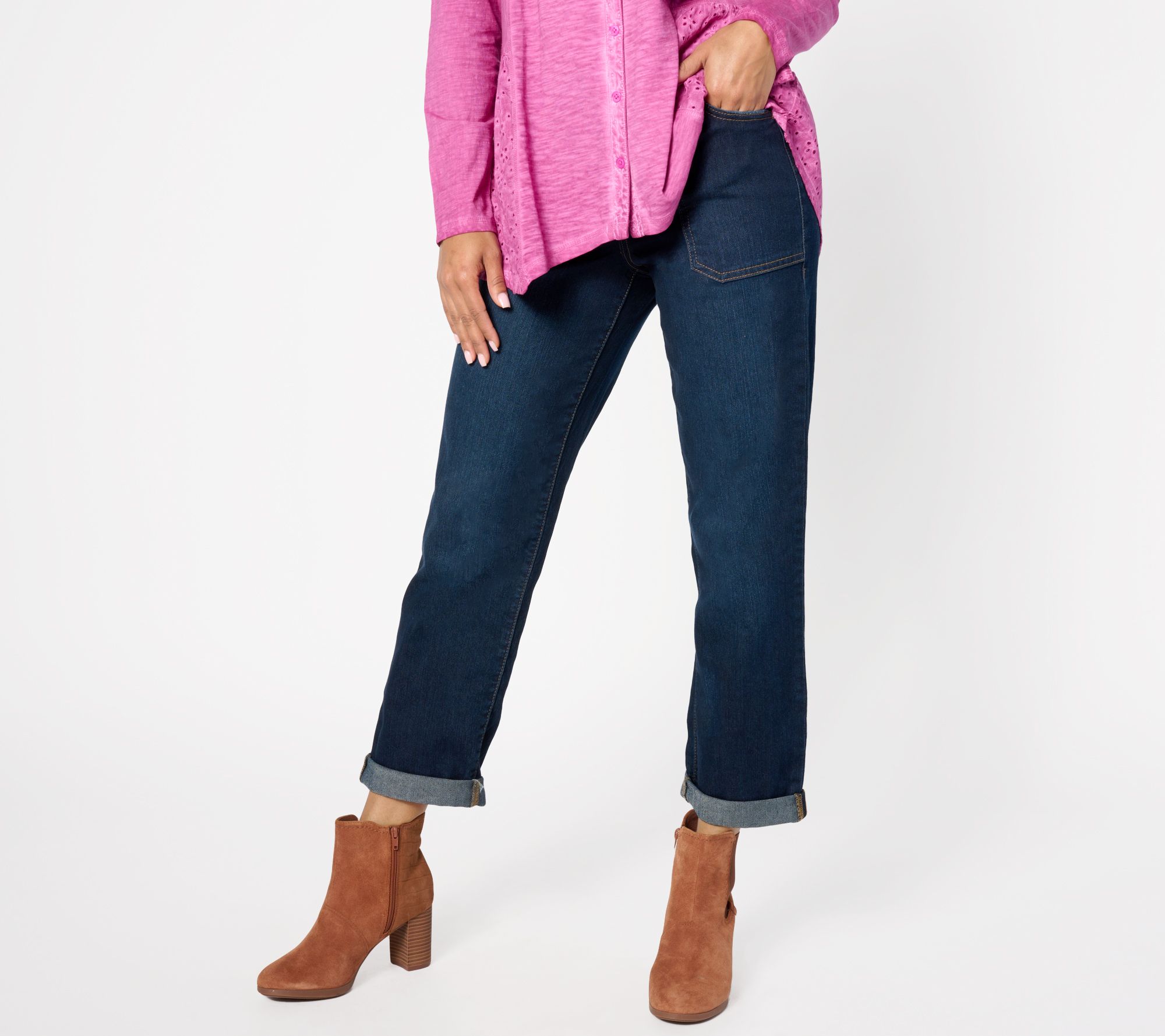 "As Is" LOGO by Lori Goldstein Tall Boyfriend Jean