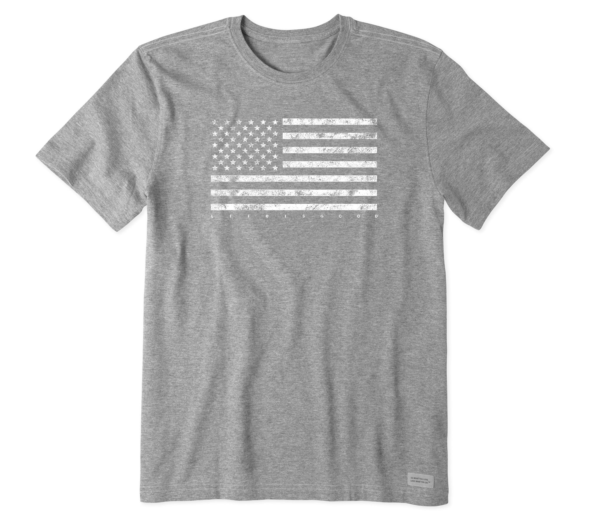 Life is Good Men's Classic Flag USA Crusher Tee