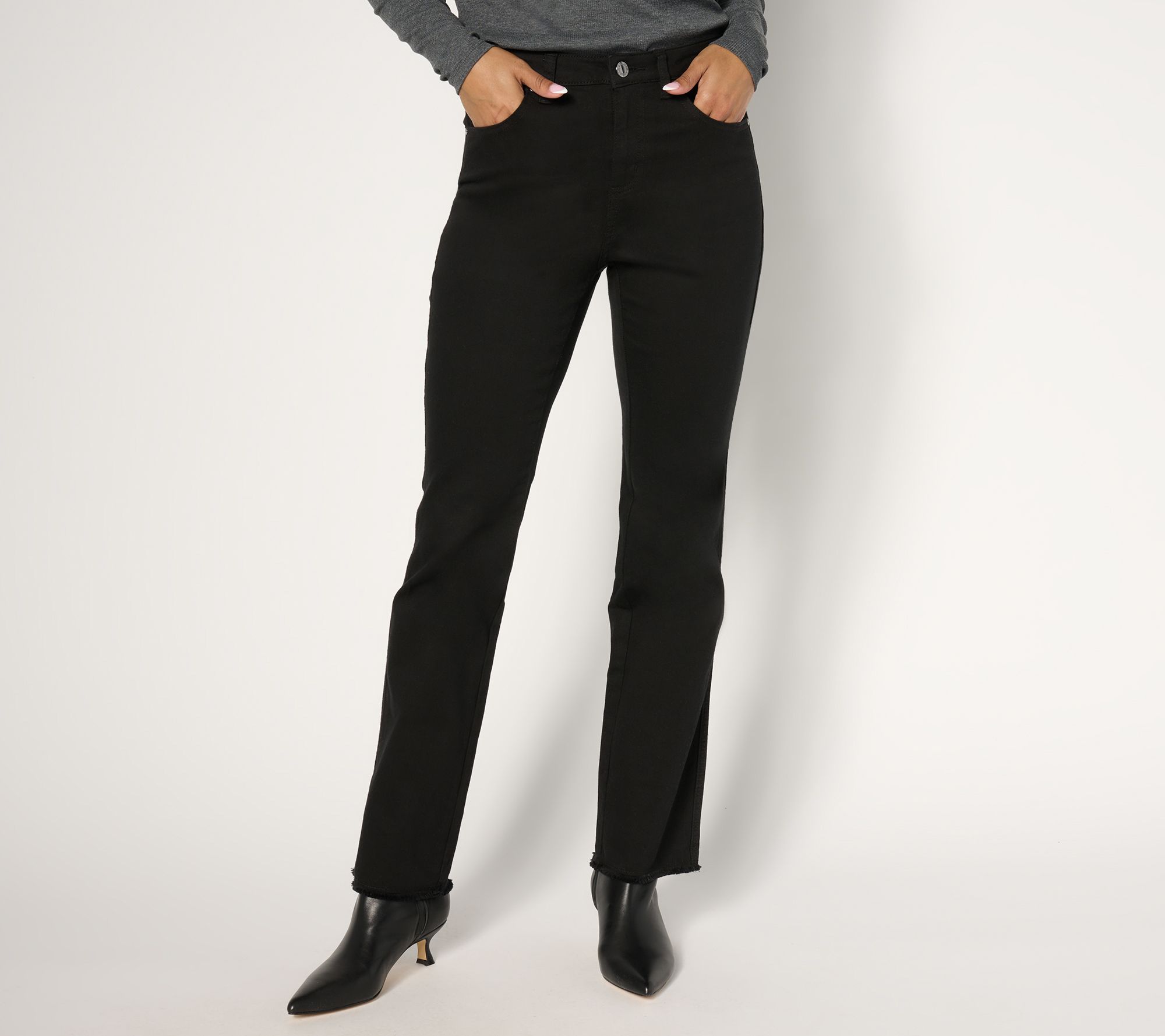 Belle by Kim Gravel Tall Primabelle Twill Frayed Baby Boot Jean